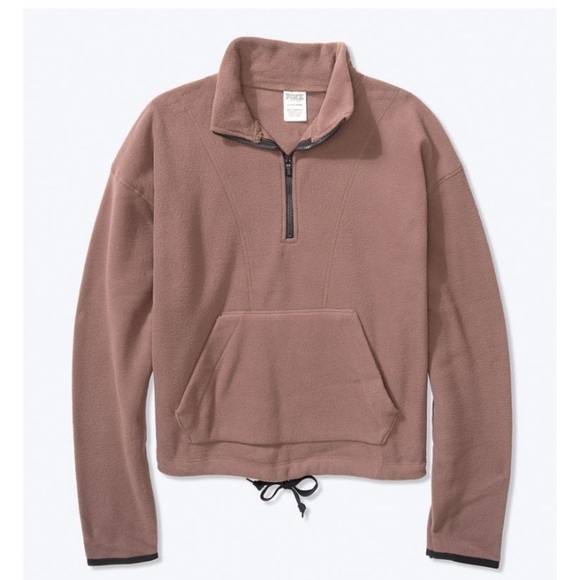 PINK POLAR FLEECE HALF-ZIP size Medium - Picture 3 of 6